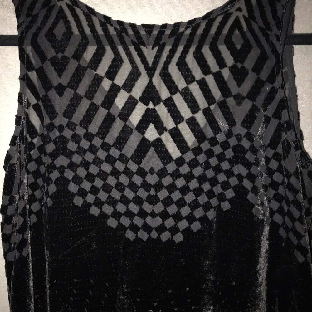 ⭐️ELLA MOSS burnout velvet and fringe dress (L)